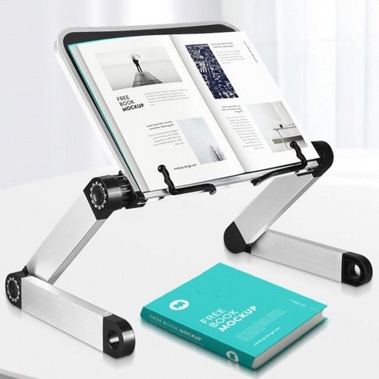 월드일렉콤 각도조절독서대 접이식 독서대 거치대 노트북거치대 받침대 알루미늄 다용도 태블릿거치대 휴대성