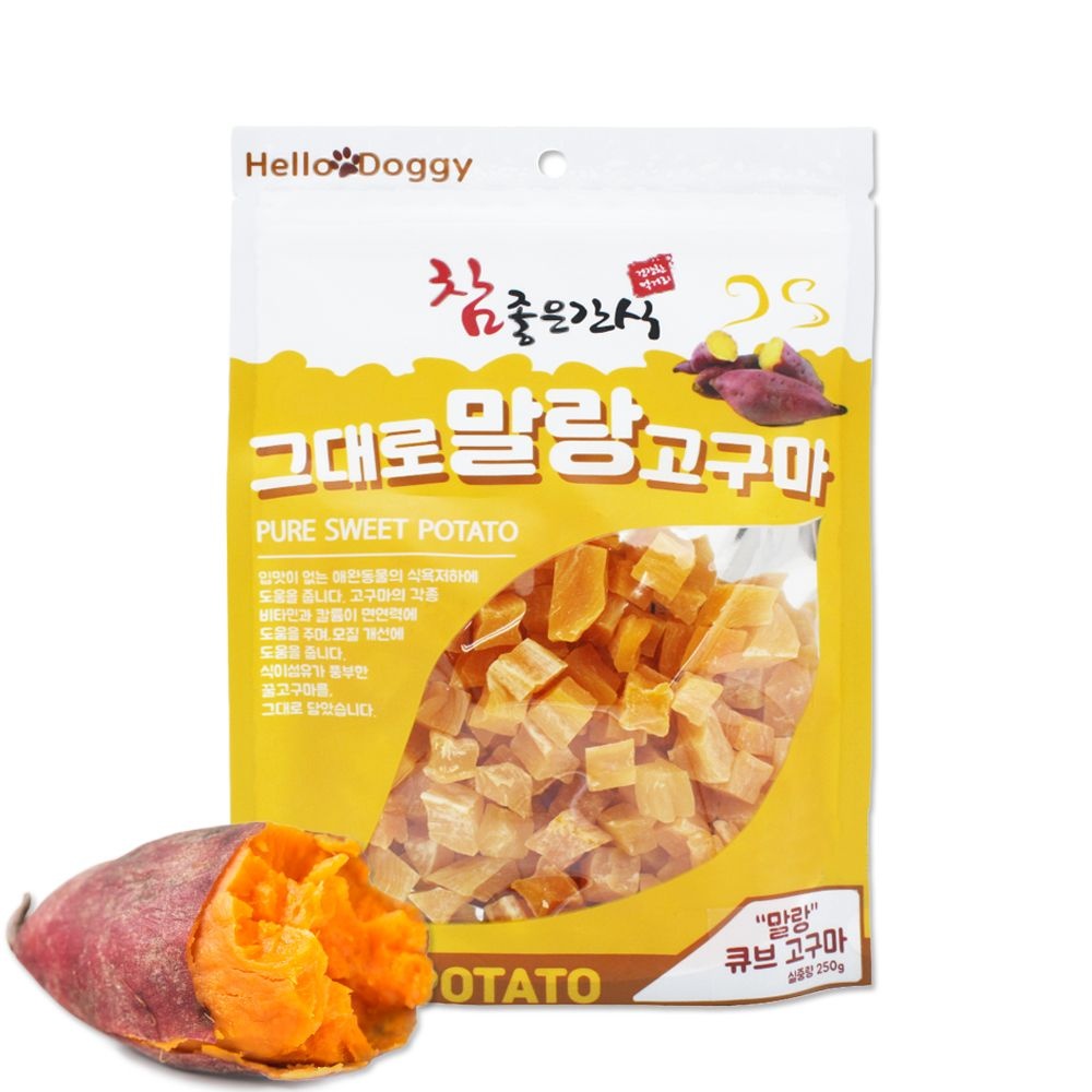 [오늘출발] 펫더맨 참좋은간식 그대로 말랑고구마 큐브 250g  강아지간식