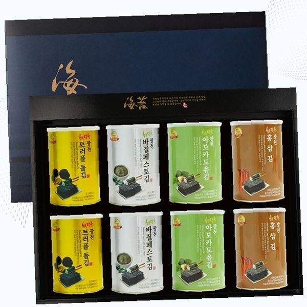 전통김 선물세트 캔포장 재래김 돌김 명절선물 설날선물 가정용 고급포장 한국전통김 구이김