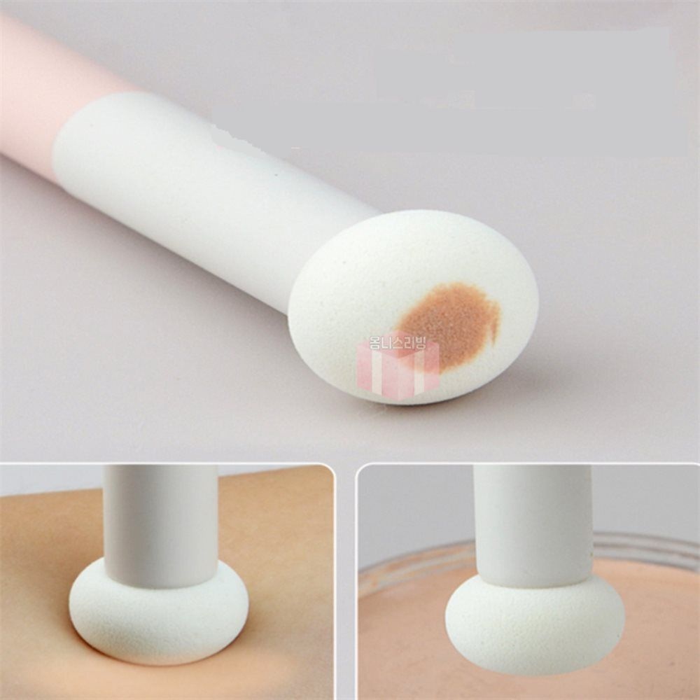 옴니스리빙 컨실러 스폰지 브러쉬 1P 메이크업브러쉬 페이스브러시 다크서클컨실러브러쉬