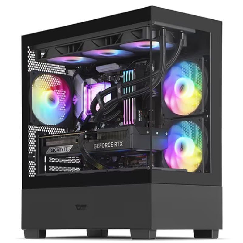 :다크플래쉬 darkFlash DS500M RGB 미니타워 컴퓨터 PC 케이스 (블랙)