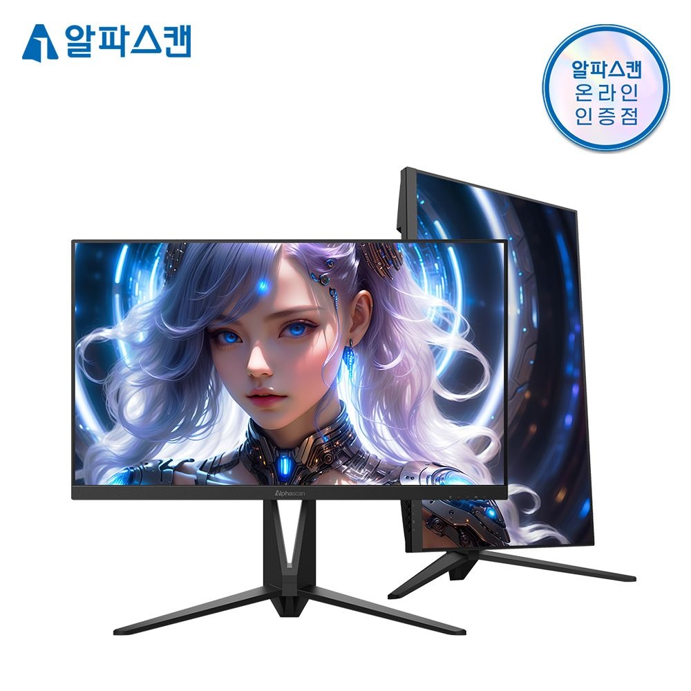 (주)알파스캔디스플레이 알파스캔 콘퀘스트 27U60G 27인치 4K UHD 160Hz FastIPS C타입 PD65W 세로 무결점 게이밍 모니터