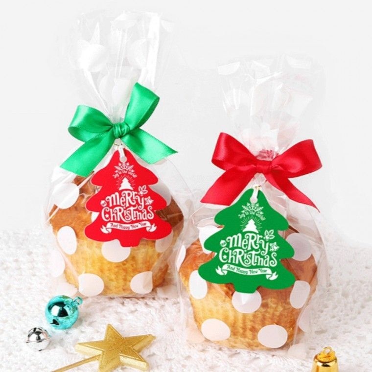 큰손할인  크리스마스태그 50pc 택 이름표 꼬리표 포장 장식 태그