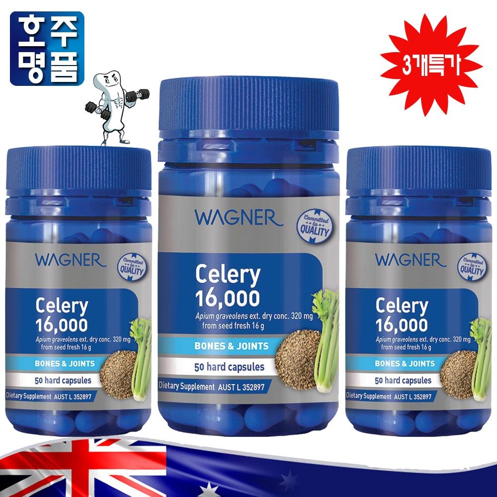 Wagner 셀러리 요산 배출 건강식품 16000mg 3병