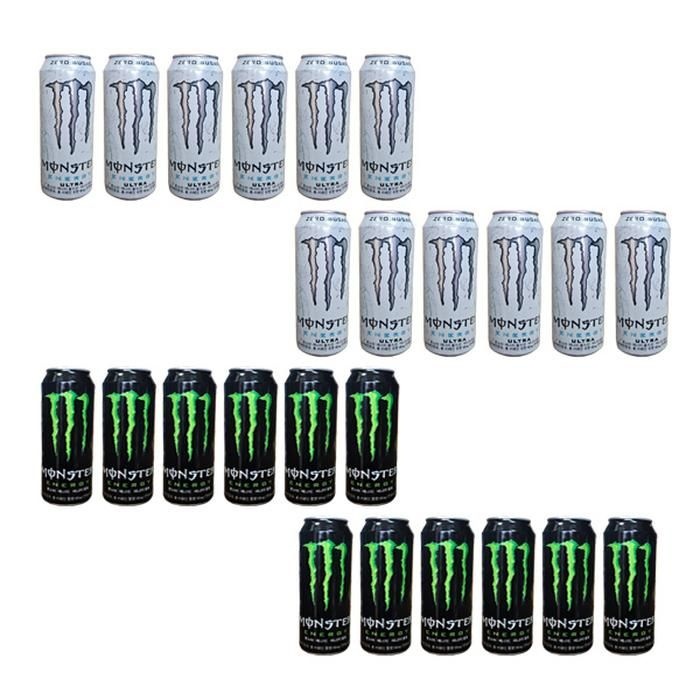무료배송 몬스터 에너지음료 오리지날(그린) 울트라(흰색) 반반 500ml 24개
