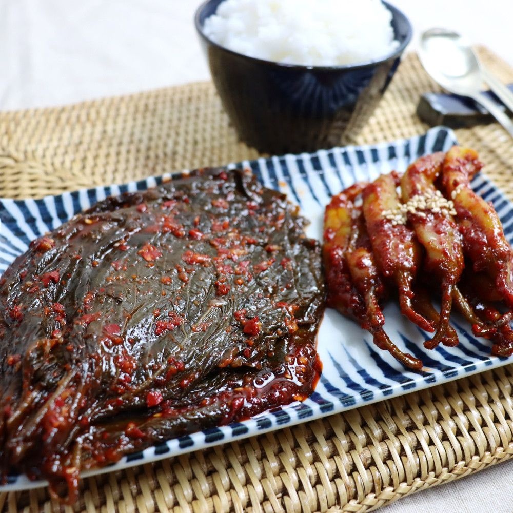[온누리상품] [모든반찬] 깻잎무침 1kg+고추무침 1kg 반찬세트 무료배송