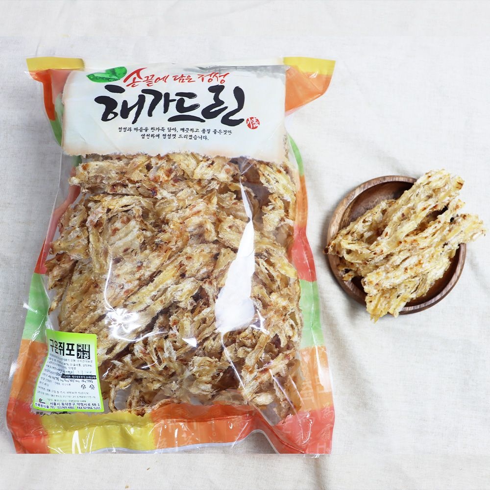 [모든반찬] 구운쥐포채 1kg 국내가공