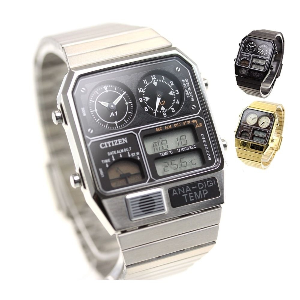 [해외] 시티즌 아나디지 템프 손목시계 3컬러 실버