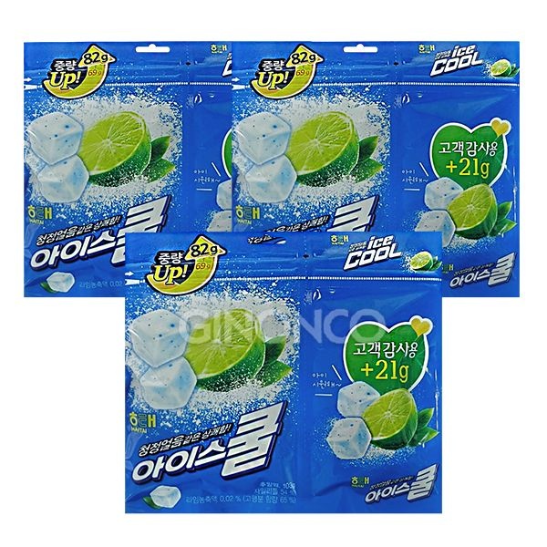 해태 아이스쿨 껌 리필 103g 3개 졸음껌 운전 라임껌 츄잉껌