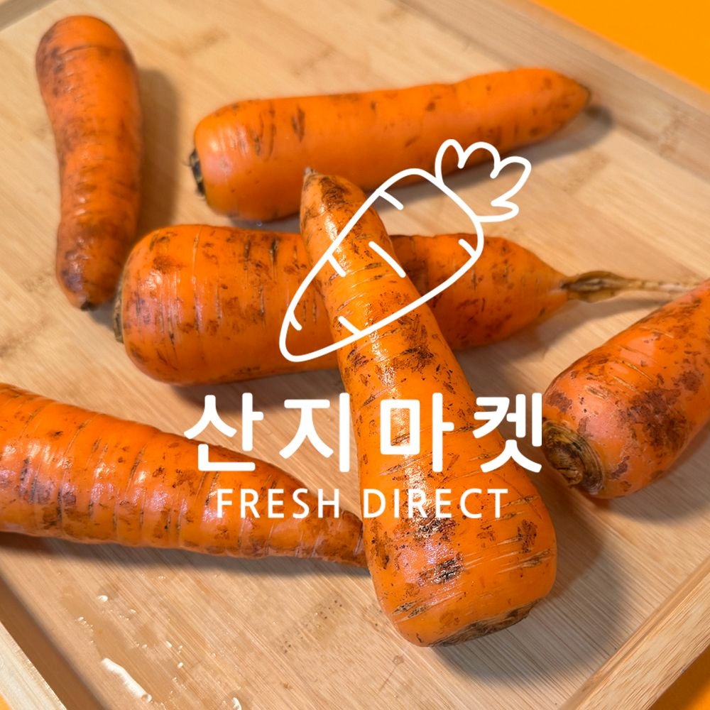 산지마켓 협력사 [산지마켓] 제주 구좌 흙 당근 3kg~ 햇 당근 최상품/ 못난이,쥬스용