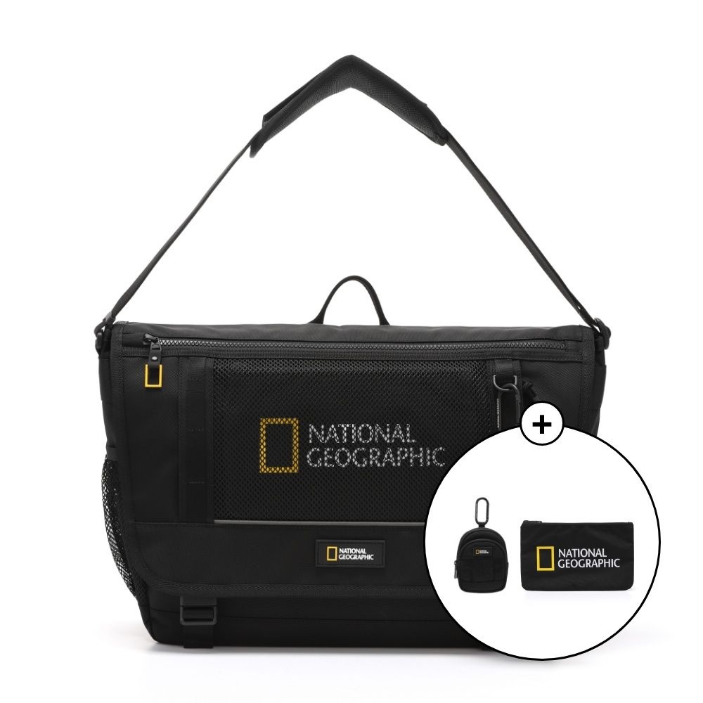 내셔널지오그래픽 [공식][정상가: 129,000원] N265ACR510 파치 메신저백 16 BLACK