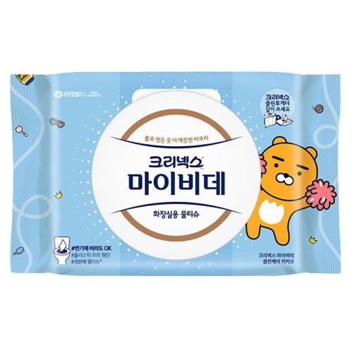 [온누리7%혜택][크리넥스] 카카오 마이비데 물티슈 캡형40매x9
