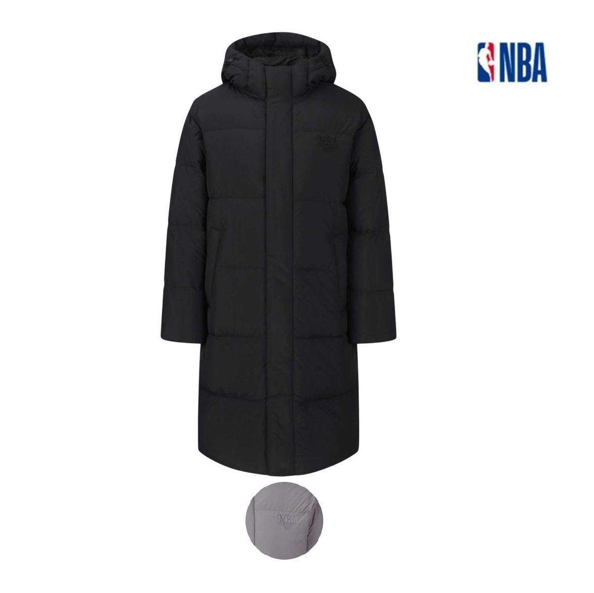 [롯데백화점] NBA 남여공용 경량 롱 패딩 다운 점퍼 루즈핏 오버핏 빅사이즈 투웨이 (N245WD010P) LE1220603911