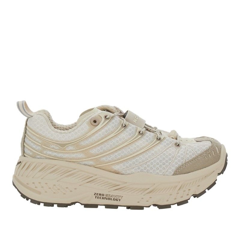 HOKA ONE ONE 호카오네오네 베이지 드로우스트링 로고 패치 스니커즈 1155350 OTTM