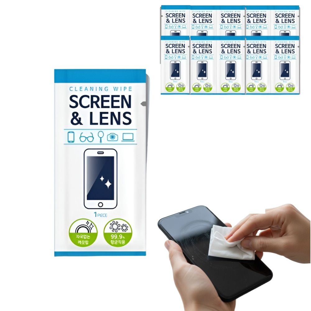 일회용 항균 멀티 클리너 티슈 휴대용 김서림 정전기 방지 스마트폰 모니터 안경닦이
