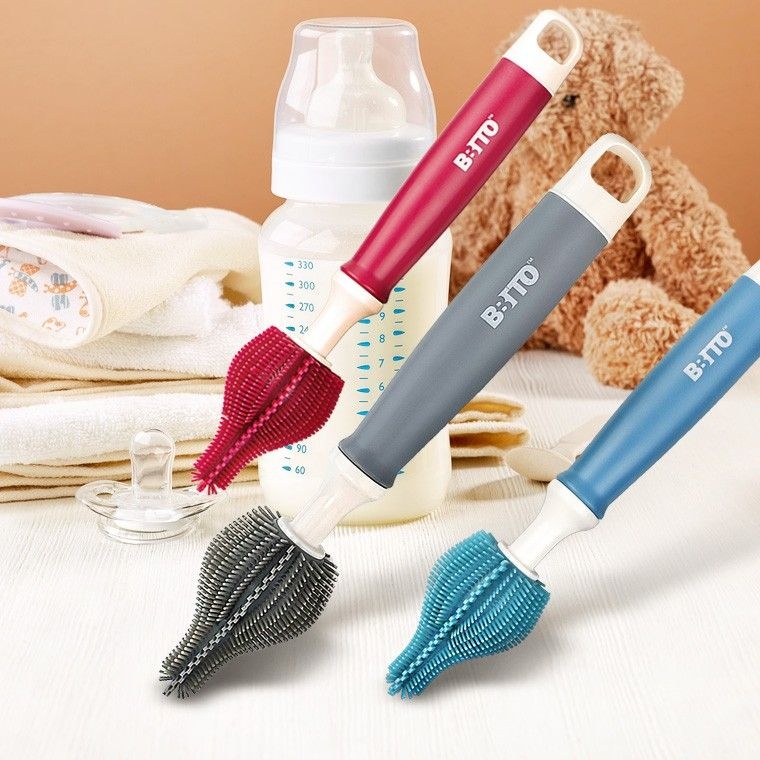 비비또 국산 미니 젖꼭지솔 실리콘 젖병솔 소독솔 프리미엄 꼭지솔 세척솔