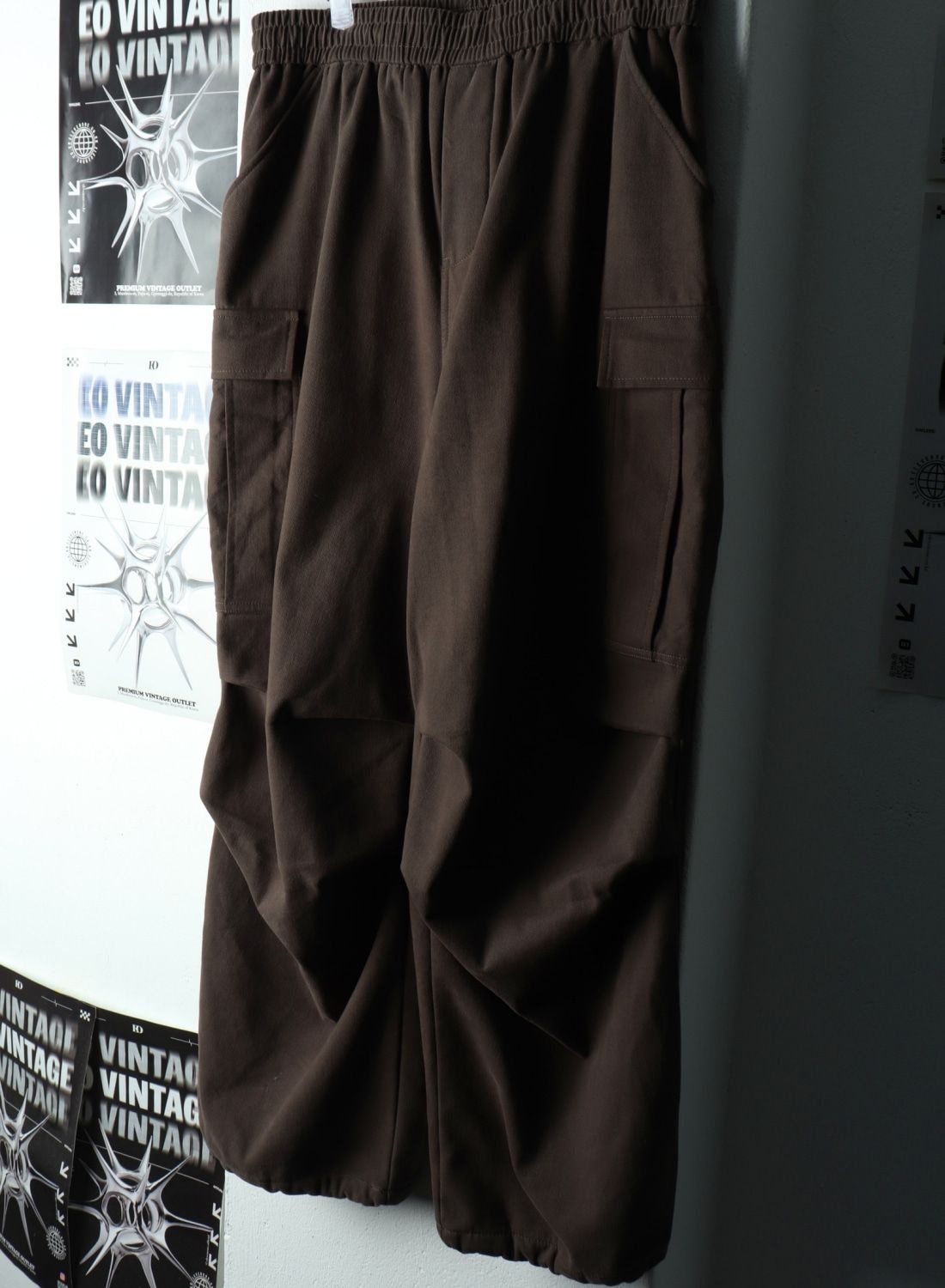 (L)라퍼지스토어 트레이닝복 바지 차콜 카고 조거86