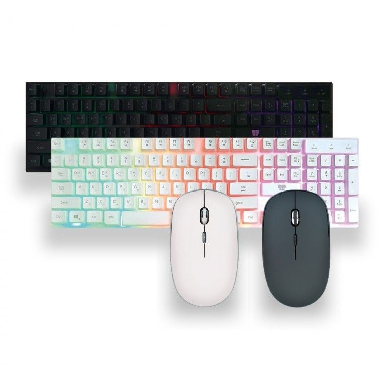 (주)청연엠엔에스 나비 NV154-RKMUS10 레인보우 유뮤선키보드마우스세트