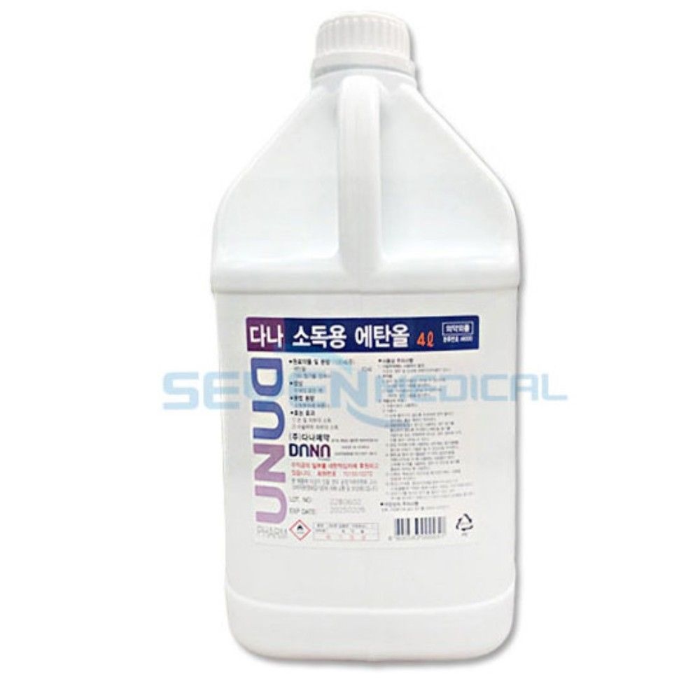 청소용 알콜 에탄올83% 4리터 4개 소독용 반려견 대량 대용량 주방 입원실 말통 병원