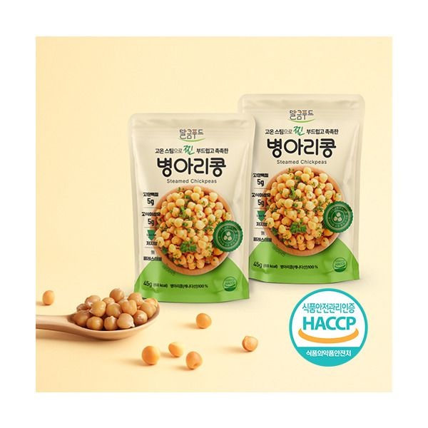 [달큼푸드] 고온스팀으로 찐 부드럽고 촉촉한 병아리콩 45gx10봉