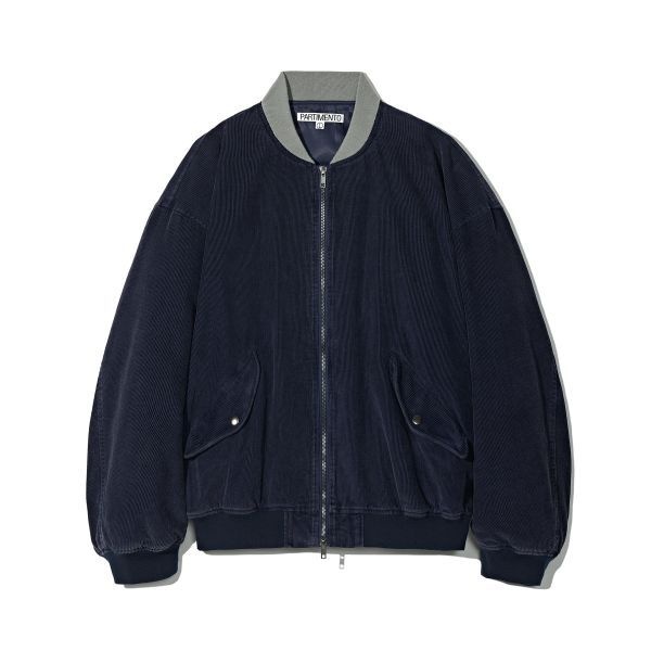 PARTIMENTO 워시드 코듀로이 블루종 네이비 211018