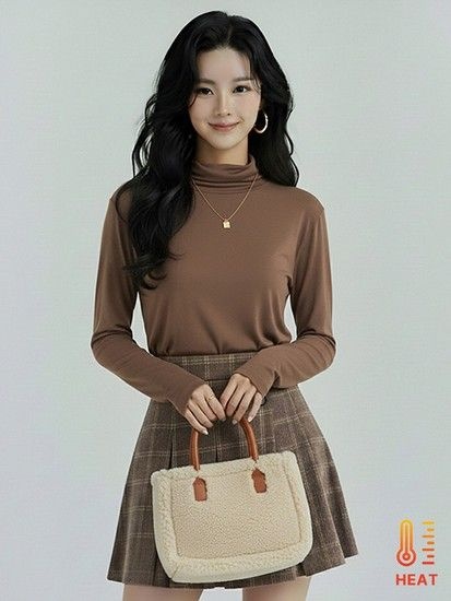 [플로우랩] 속기모 하이넥폴라 티셔츠_FLTS026W25