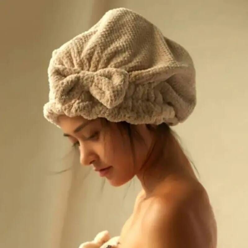 UnKnown 헤어 머리말리기 드라이캡 머리 헤어타올 리본 수건 샤워 미용실 살롱