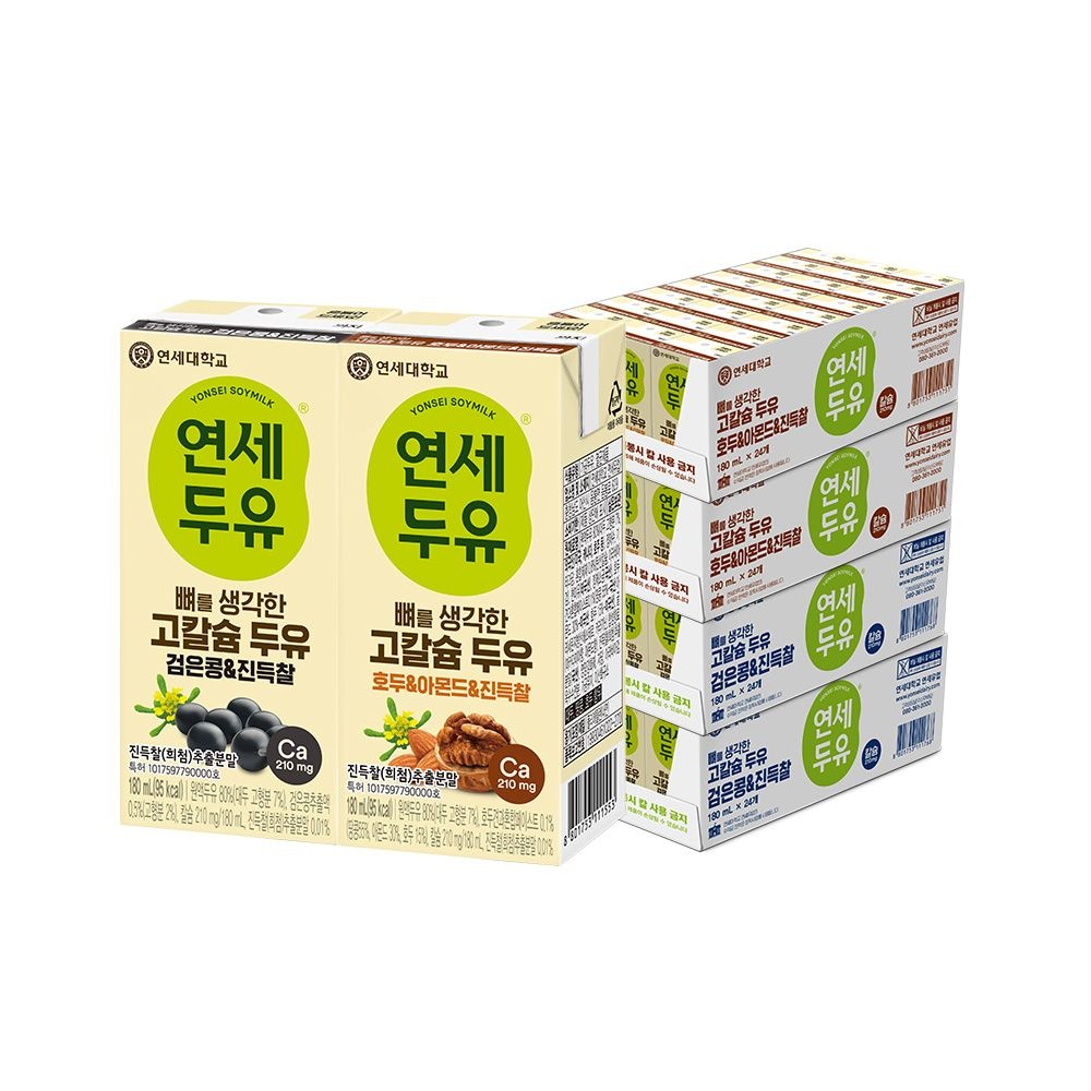 연세두유 뼈를 생각한 고칼슘두유 진득찰 180ml 96팩