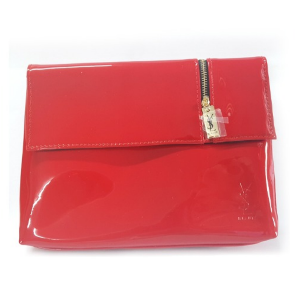 입생로랑 향수명가 입생로랑 레드 에나멜 파우치 명품 이너백 노벨티정품 핫딜 유명BJ추천