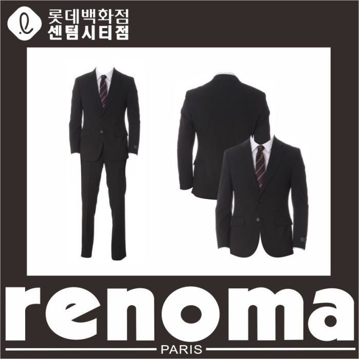 옴므 캐주얼정장세트남성정장 25년가을겨울 무지 스판 2버턴 정장블랙 RRCISJ41A-CTKM116 107890