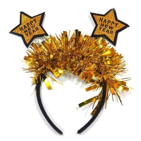 상품상세참조 머리띠 헤어밴드 행사 송년회 골드 파티 해피뉴이어머리띠