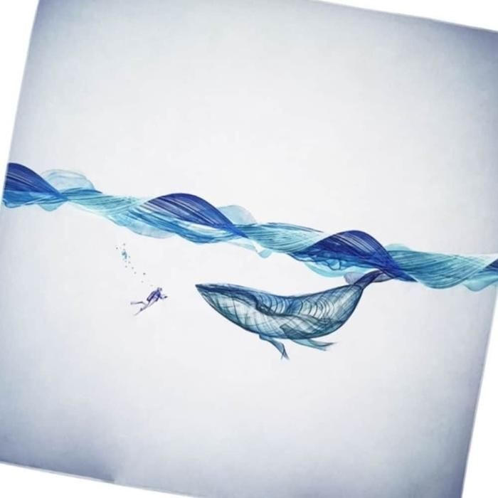 패브릭 포스알찬터 흰수염고래 L 사무실 벽면 선물