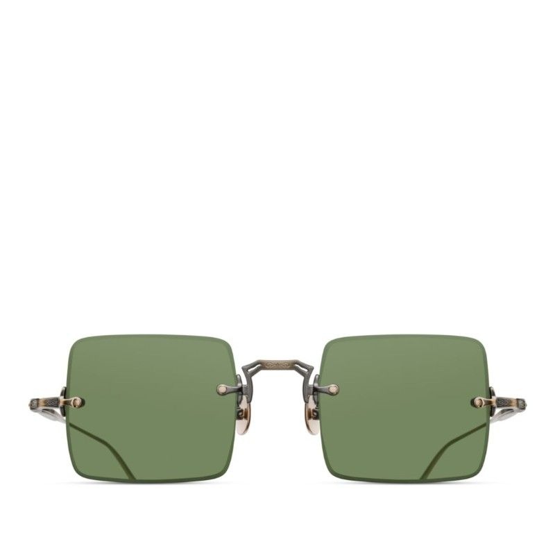 MATSUDA 마츠다 스퀘어 렌즈 메탈 프레임 림리스 선글라스 M5001 SG ANTIQUE ANTIQ