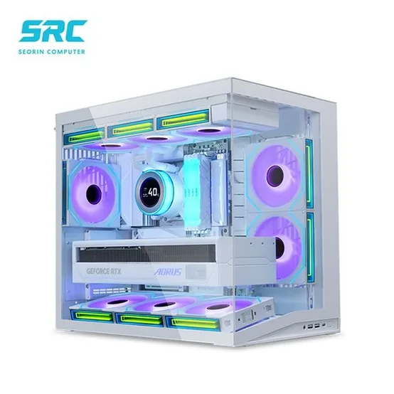 서린컴퓨터 AMD 7800X3D_RAM 32GB_리안리 O11D MINI V2 CL팬 화이트 반본체PC