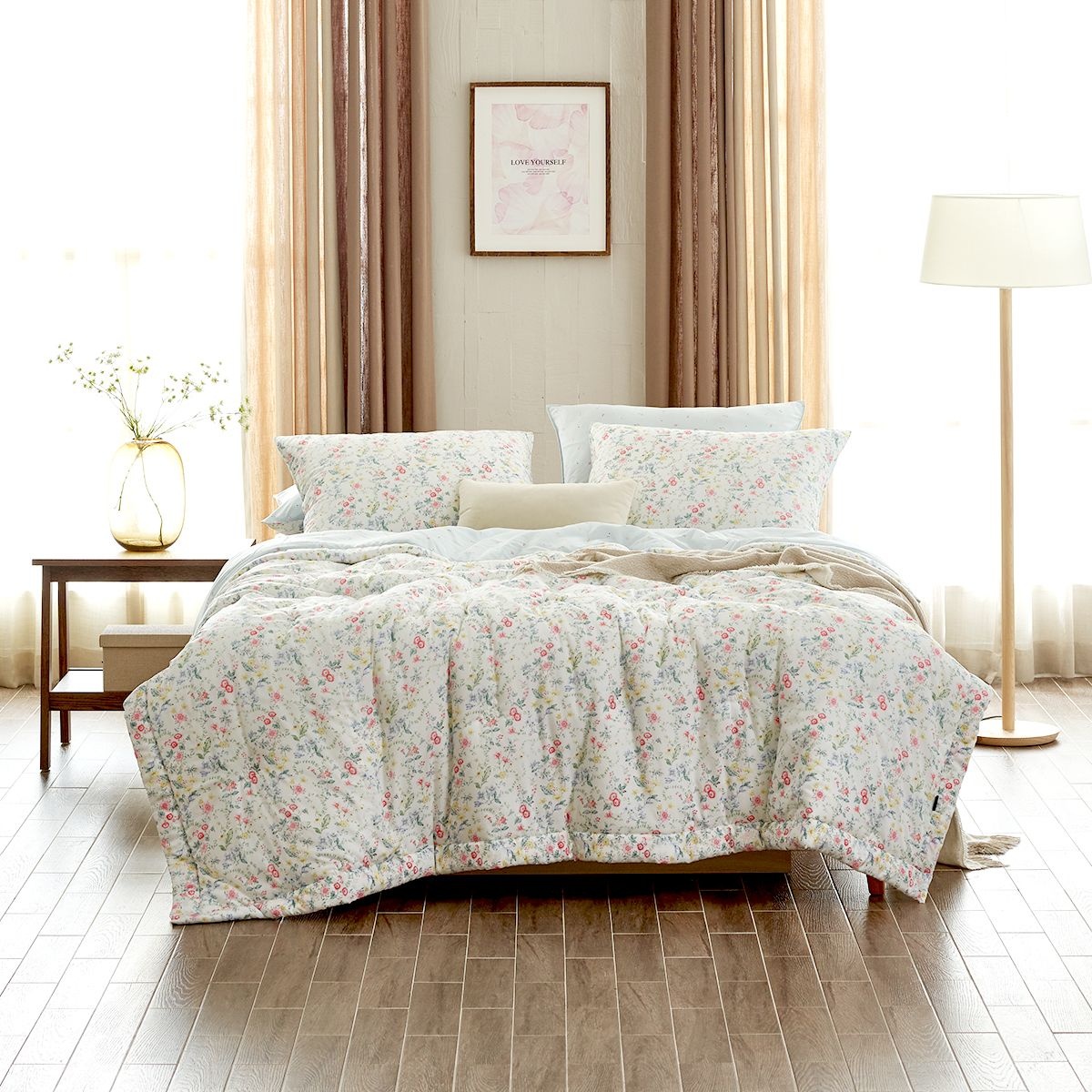 [롯데백화점] 박홍근 홈패션 시에로 텐셀모달 사계절 차렵이불베개세트 퀸(Q) (8온스) LE1220720699