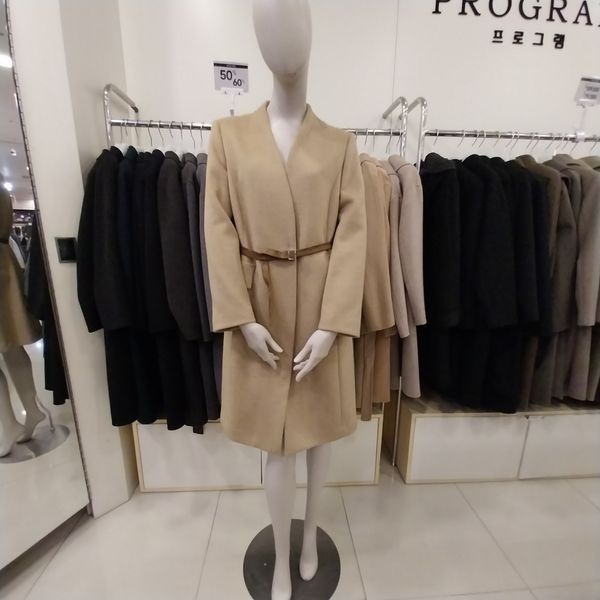 프로그램 [하프클럽]프로그램NC해운대점 파격할인 노카라 벨트 울 코트 P244H041