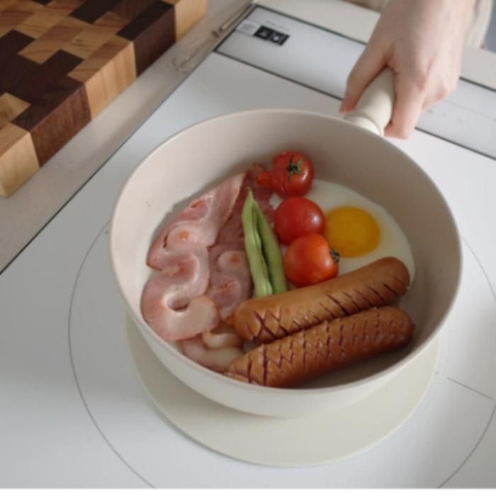 까사밀라 원형 미니 프라이팬 인덕션 20cm 베이지