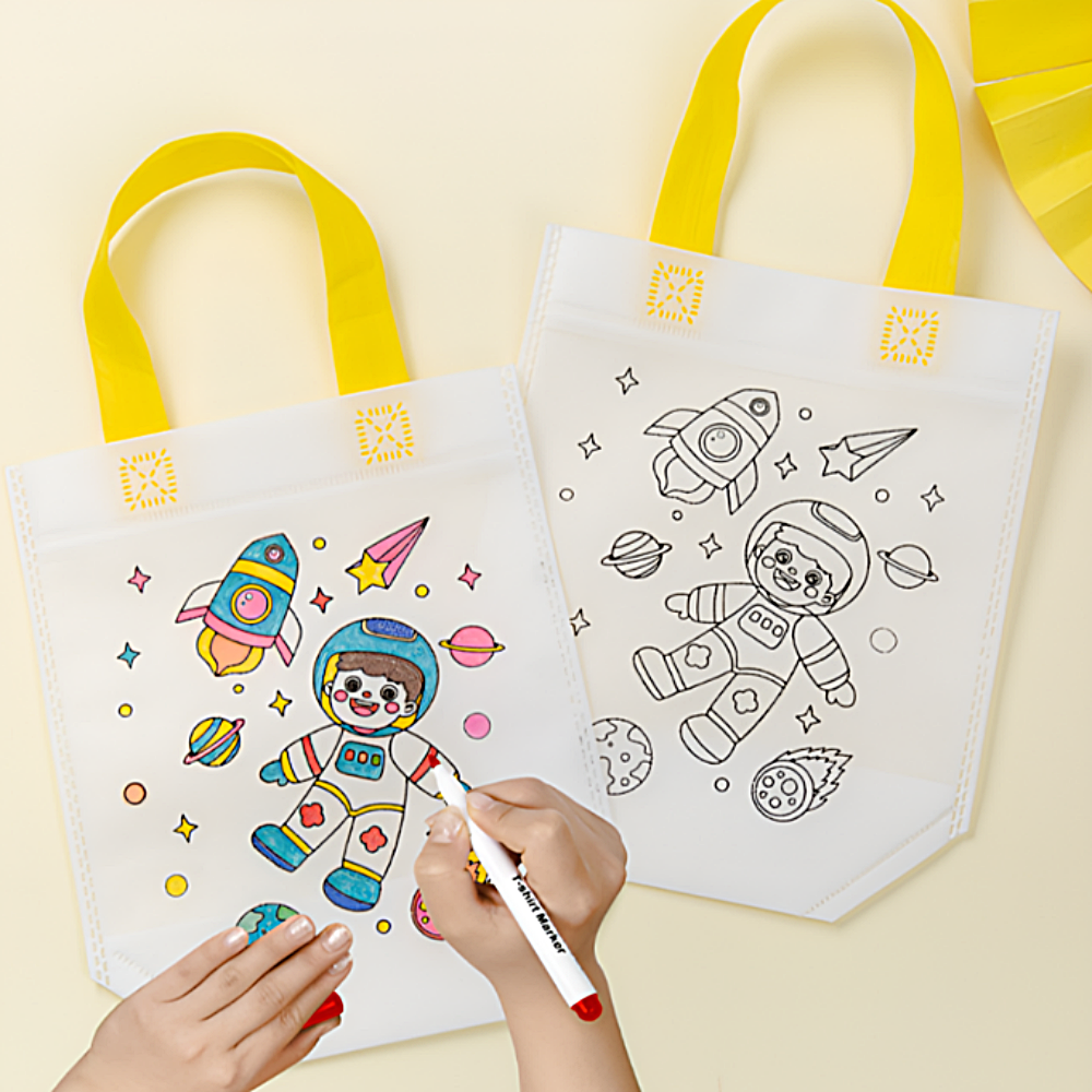 색칠 놀이 가방 부직포 밑그림 도안 유치원 어린이집 행사 교육용 체험학습 사은품 답례