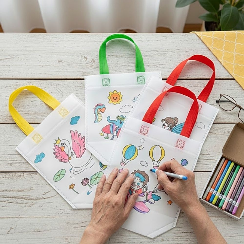 교육용 색칠하기 부직포가방 밑그림 체험학습 어린이집 유치원 행사용 경로당 복지관