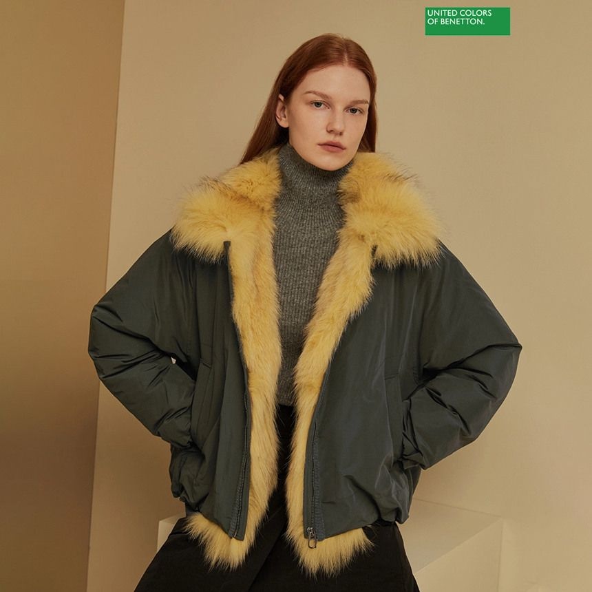 {매장정품} 베네통 카네 폭스벨리 숏 패딩 BAPD59461 1130524