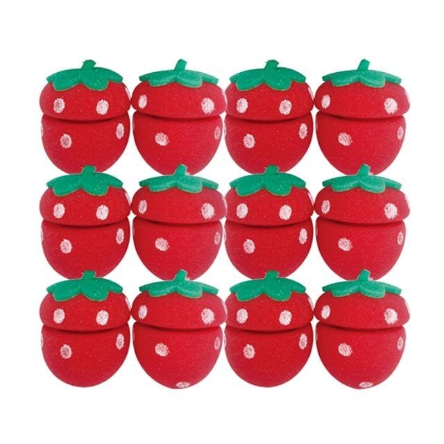 (주)한국쉬즈라인 셀프고데기 헤어 헤어롤 돌돌이12P_베리베리_딸기