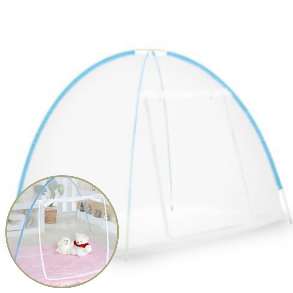 침대 1인용 원터치 모기장 소형 사각 텐트 접이식 캐노피 방충망