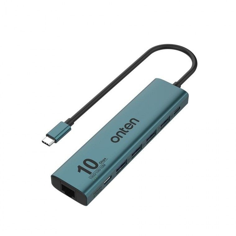 C타입 멀티허브 5포트 RJ45 USB3.2 GEN2 USB2.0 랜카드 기가비트 노트북 태블릿