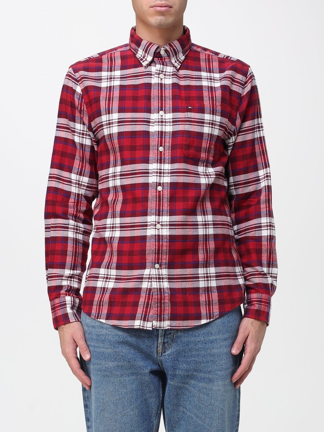 [해외] 타미힐피거 [타미 힐피거]  긴팔 셔츠 MW0MW41345 0QJ FW25 6974920 [관부가세포함]