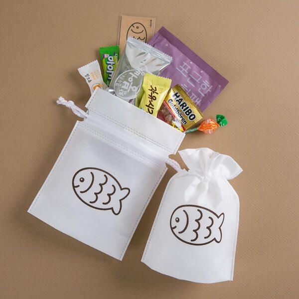 장수구디샵 아트박스/장수구디샵 미니 웃붕이 과자 간식 붕어빵 주머니 구디백