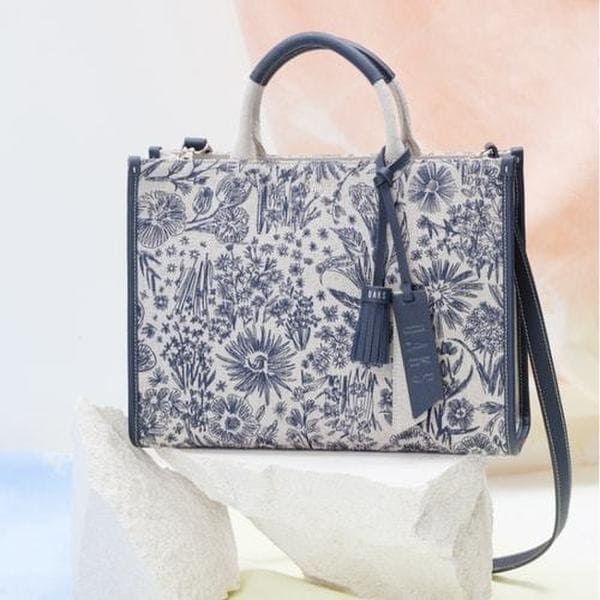 닥스 <매장정품> DAKS 닥스 DCBA5E655N2 [MISTY FLOWER JQD] 네이비 플라워자수 자카드 라지 토트백 766732