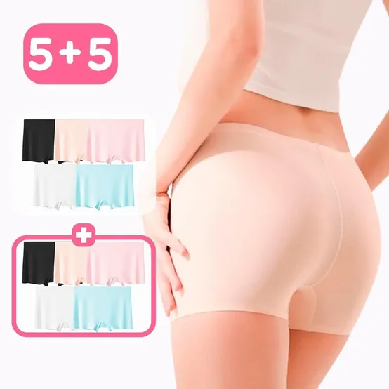 5+5 여성팬티 심리스 복서 브리프 드로즈 사각 팬티 언더웨어 10매입세트 여자속옷
