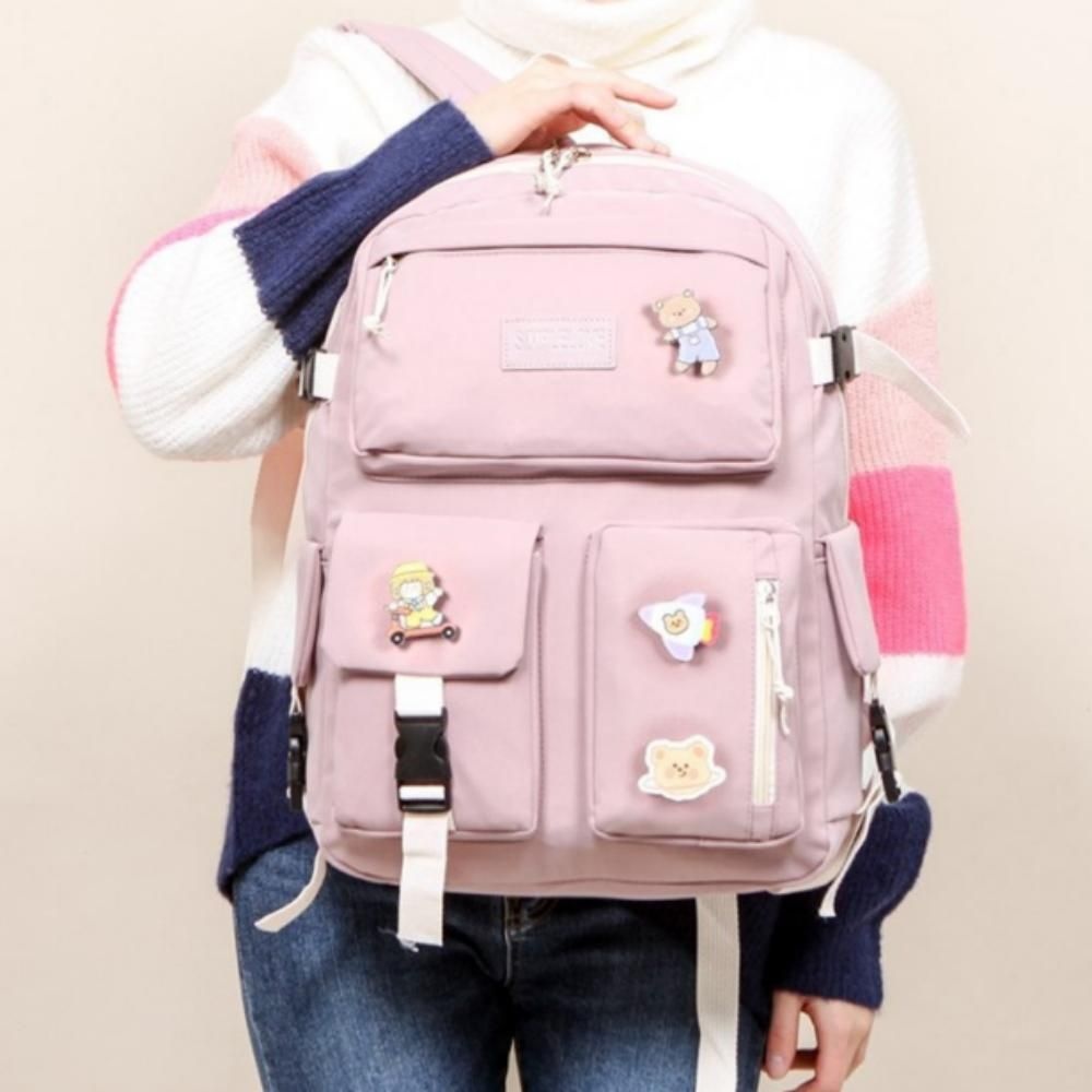 고등학생 데일리 중학생 신학교 새해 백팩 남녀공용 가벼운 가방