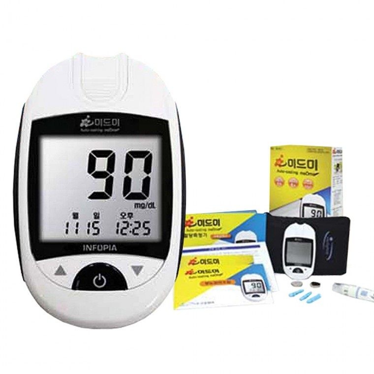 스마일 협력사 혈당측정기 연속혈당측정 세트 혈당계 채혈기 침10개