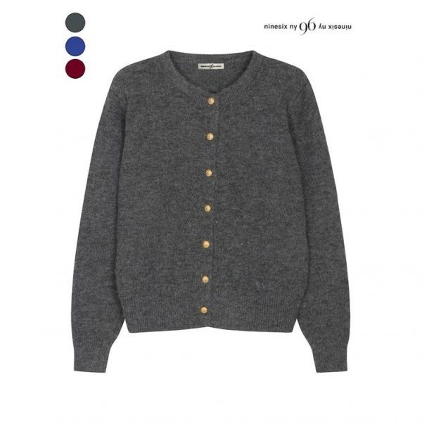 [주문폭주][나인식스뉴욕] 패턴 골드 버튼 데일리 니트 가디건 (NOBKG010M0)888647